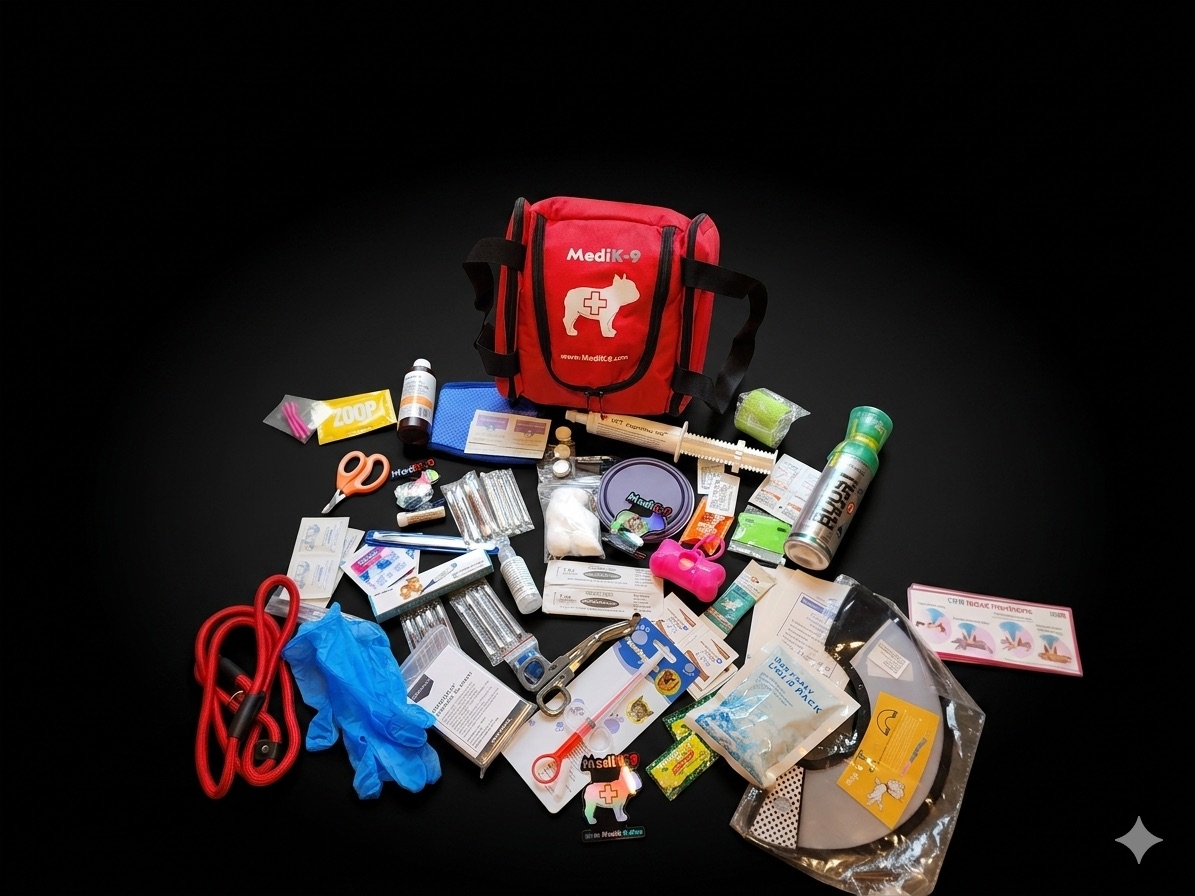 MediK-9 Premium kit contents — all 102 pieces laid out